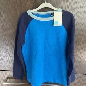 Boden Two-Toned Blue Long Sleeved Cotton Shirt boys 4-5 new